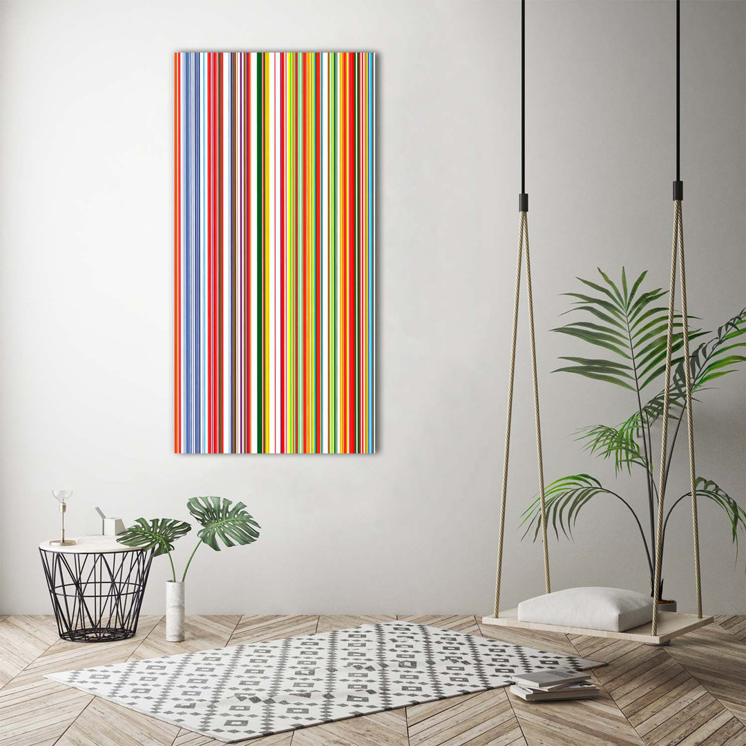 Bunte Streifen - Kunstdrucke auf Leinwand - Wrapped Canvas