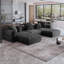 Canapé modulaire rembourré en tissu de velours côtelé 5 pièces avec livraison Oled Boneless Nedek-113950935