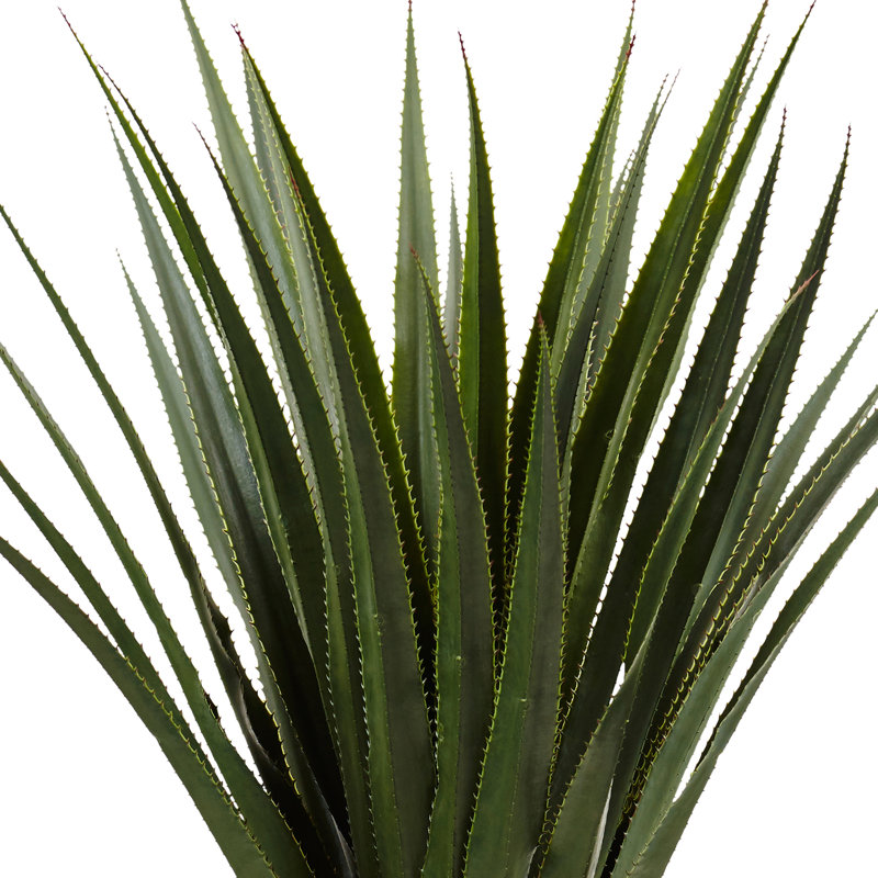 54'' Faux Agave Plant in Stone Planter