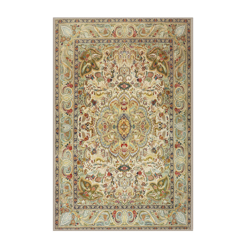 Tapis beige / vert Bridie, Rectangle 7 pi x 9 pi