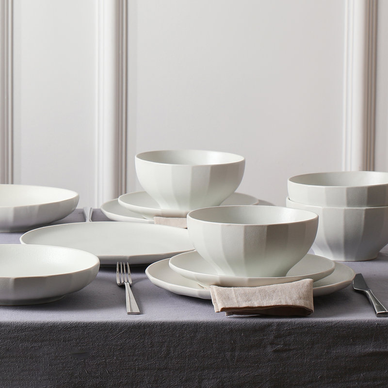 Stone Lain Rio 4-Piece Bowl Set Stoneware, Beige