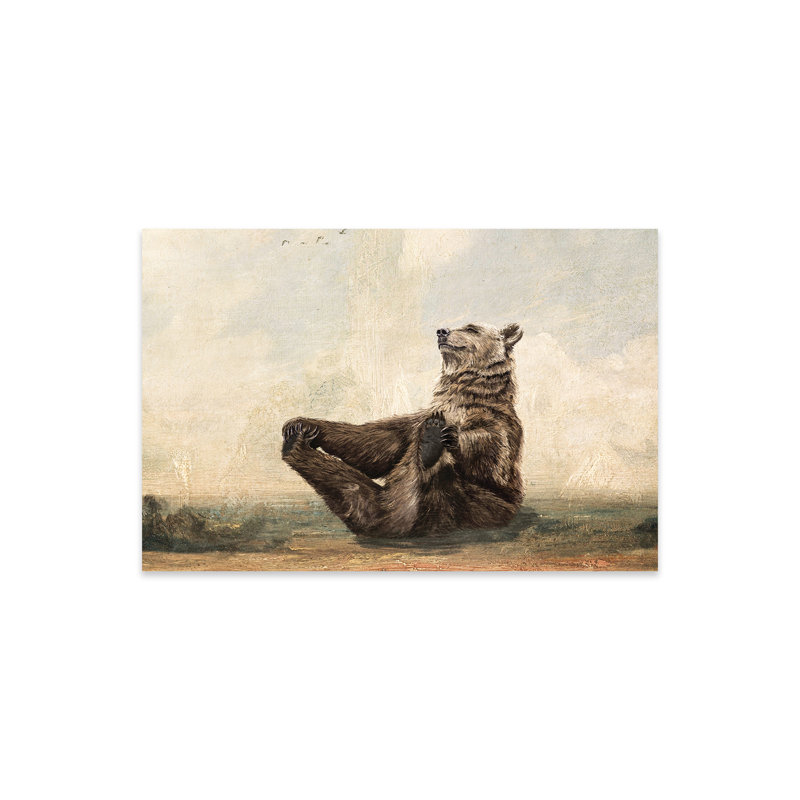 «The Yoga Bear» par Paula Belle Flores - peinture sans cadre