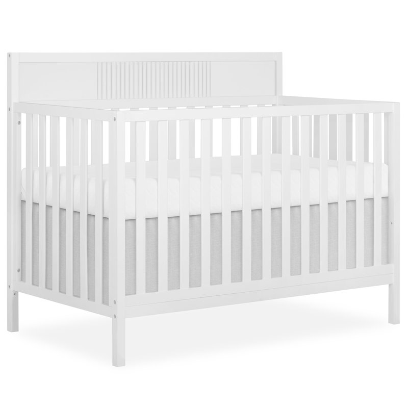 Dream On Me Ivy 5-in-1 Convertible Crib, White
