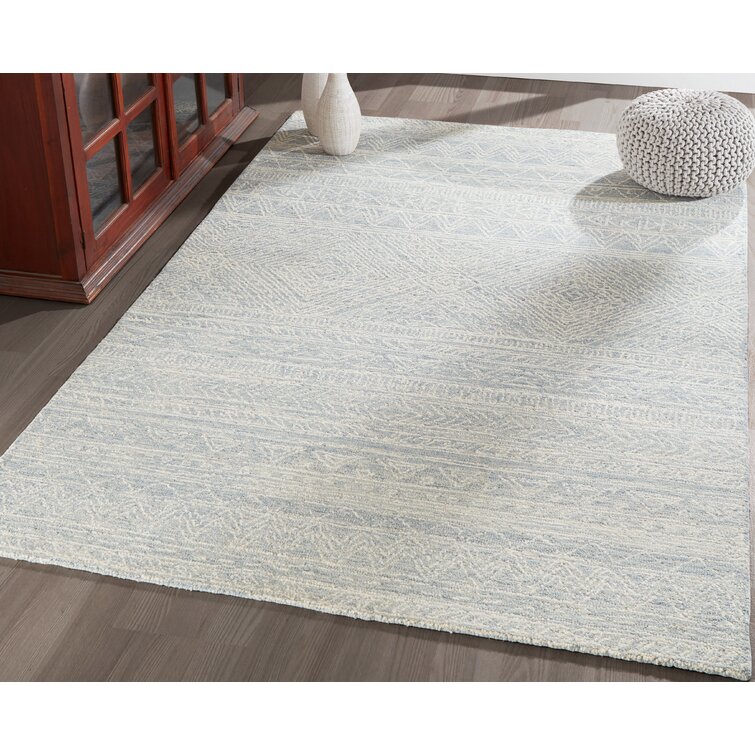 Beale Hand Hooked Ivory/Blue Indoor / Outdoor Area Rug Sand & Stable Baby & Kids Rug Size: Round 7'6