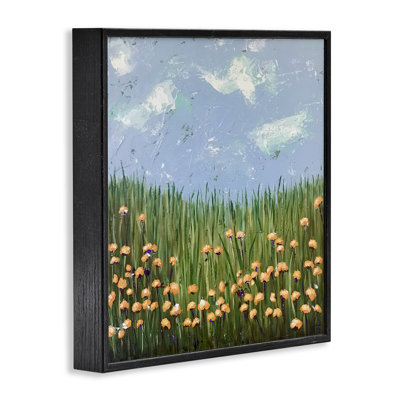 Sunscape Flower Meadow Framed Giclee Art, design by Jade Reynolds