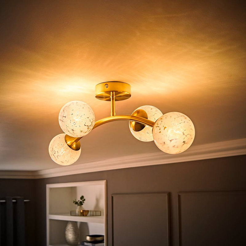 Alfreddie Glass Flush Mount