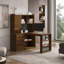 Bureau d'ordinateur en forme de L avec tablettes et tiroirs-802295322-802295325