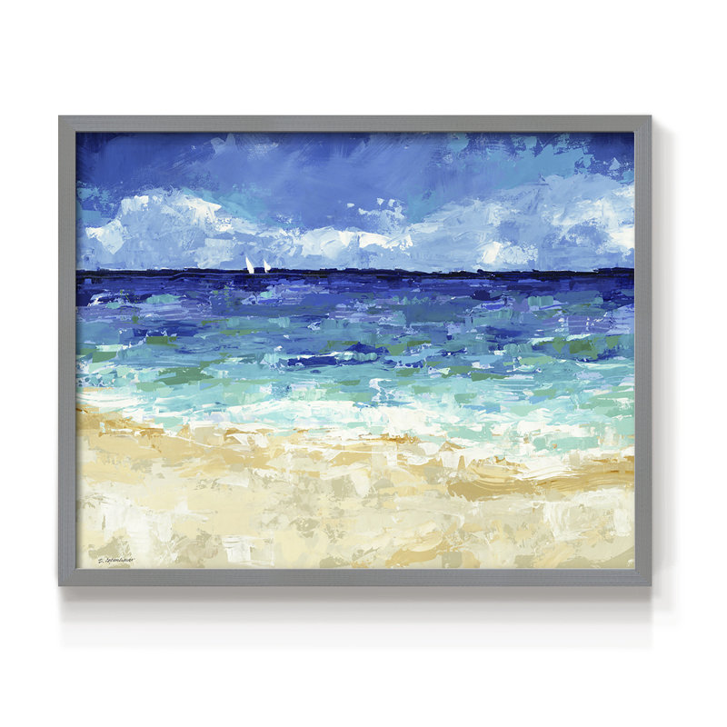 Sunny Day - reproduction encadrée - réversible, H 16 po x l 20 po, Gris
