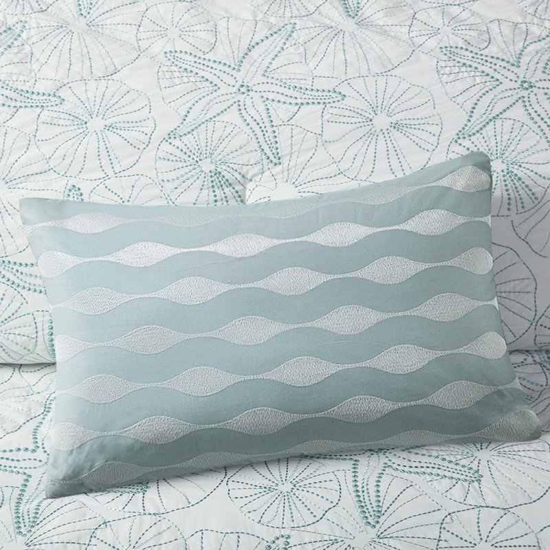Oblong coussin bleu 12 po x 20 po