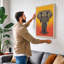 Elephant in Warm Light Modern - Wrapped Canvas-791916866-791916869