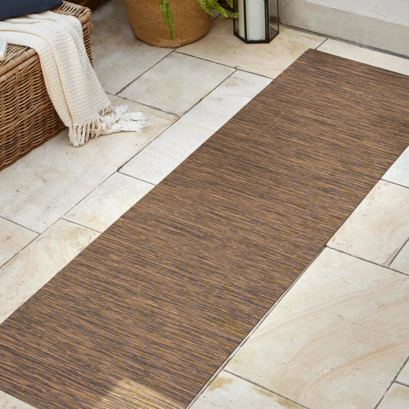 Tapis intérieur / extérieur brun Alianna, Rectangle 4pi x 6 pi
