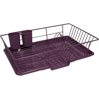 purple dish rack