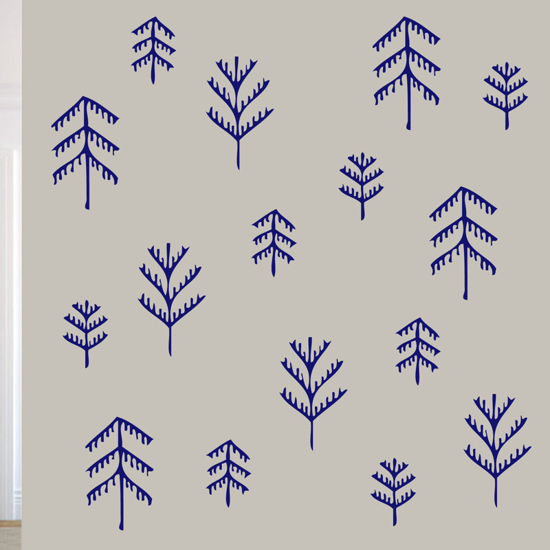 Bartee Abstract Wall Decal, Navy Blue