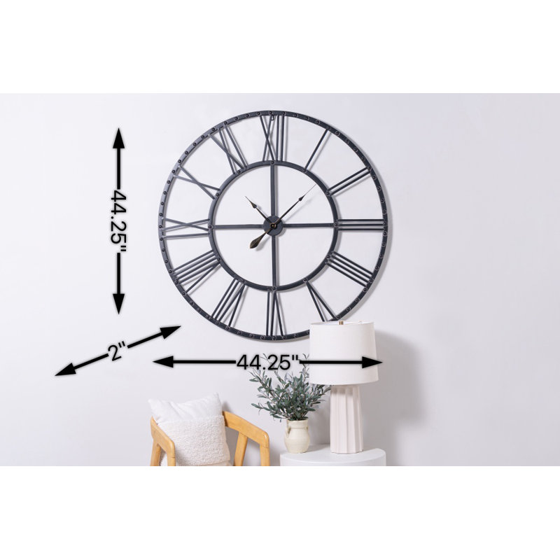 Metal Skeleton Wall Clock