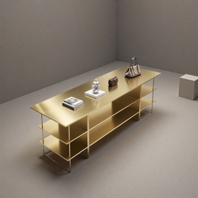 Modern Multi Tier Stainless Steel Display Table