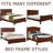 bedCLAW 82" Replacement Medium Finish Wooden Side Rails for Queen or King Beds