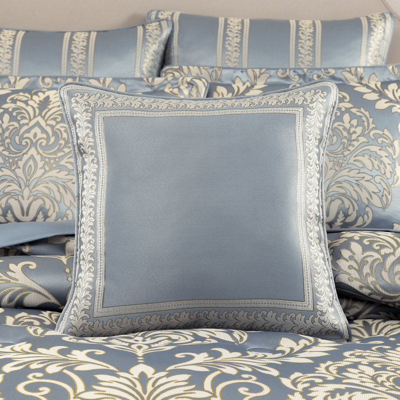 Coussin décoratif décoratif carré 18 po Lorenzo - bleu