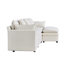 Canapé modulaire moderne en L en chenille avec méridienne convertible et repose-pieds, méridienne spacieuse de 108,66 po, coussins à double couche pour un sanctuaire tranquille