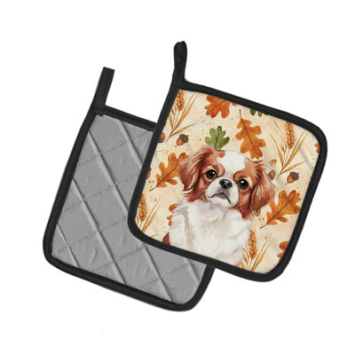 Paire de porte-casseroles rouges et blancs