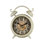 Analog Metal Mechanical Tabletop Clock with Alarm in