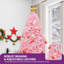Arbre de Noël artificiel épinette rose 7,5 pi avec 8 modes d'éclairage-65871367