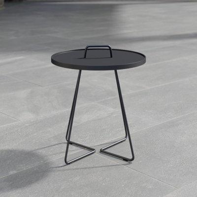 On-the-Move Round Outdoor Side Table ,
