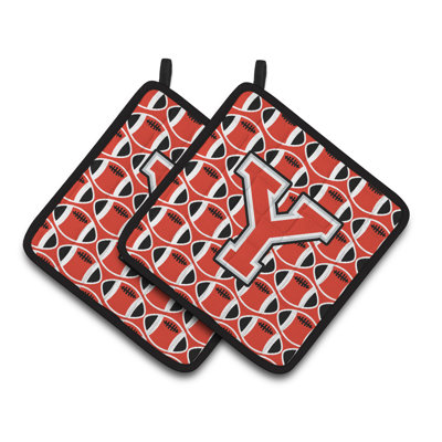 Caroline's Treasures Football Polyester Potholder