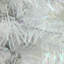 Arbre de Noël artificiel épinette iridescent 18 po x 13 po - Blanc