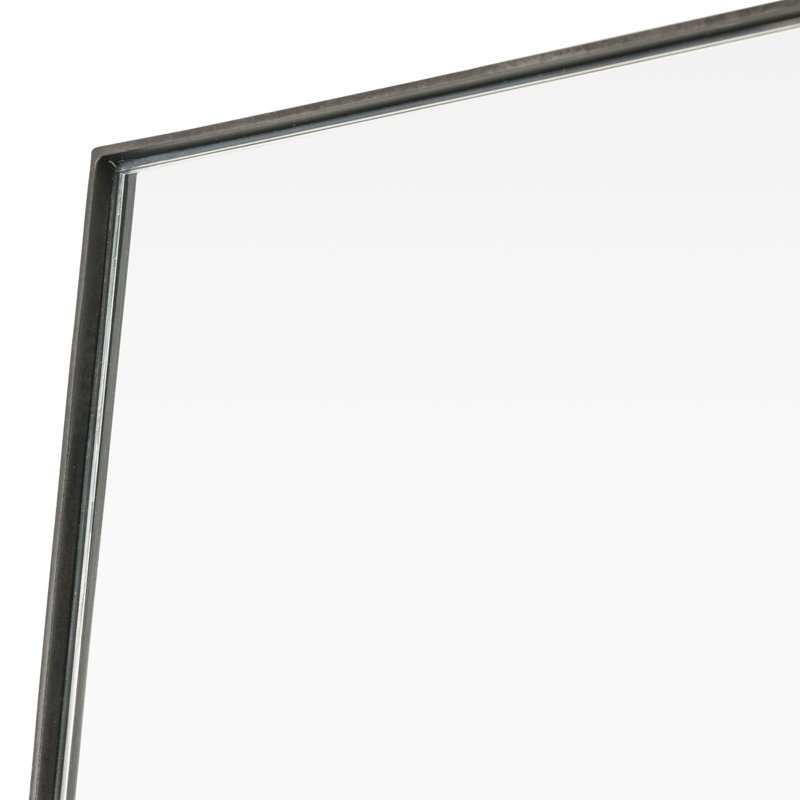 Bellvue Rectangle Metal Mirror, Black