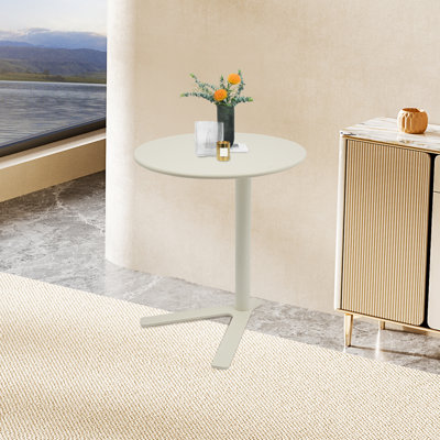 Modern Minimalist Round Coffee Table With Y-Shaped Base For Small Spaces