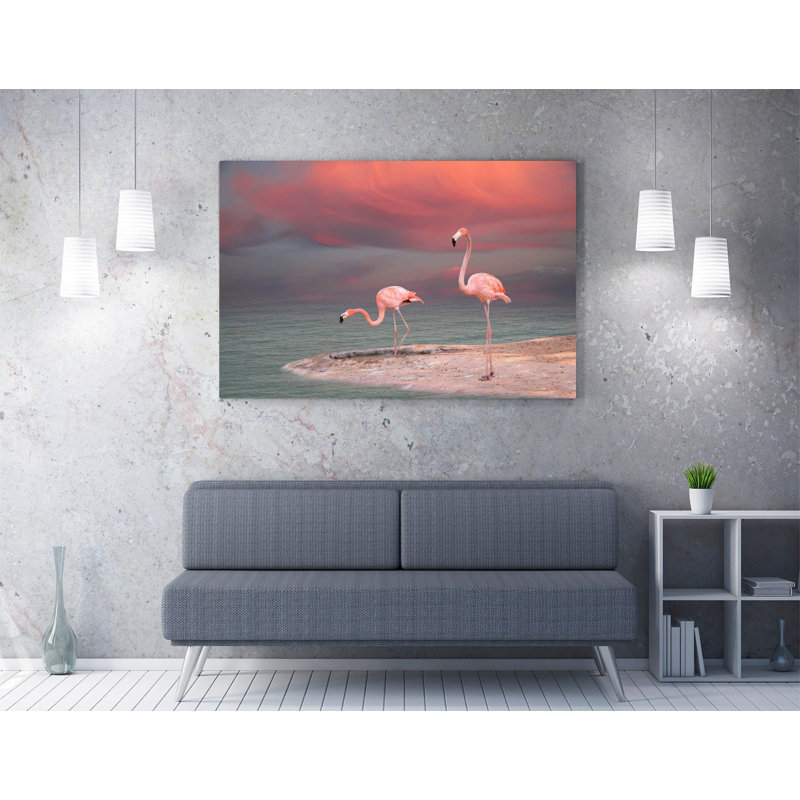 Flamingo Canvas Wall Art Picture Print, 50.8cm H x 76.2cm W