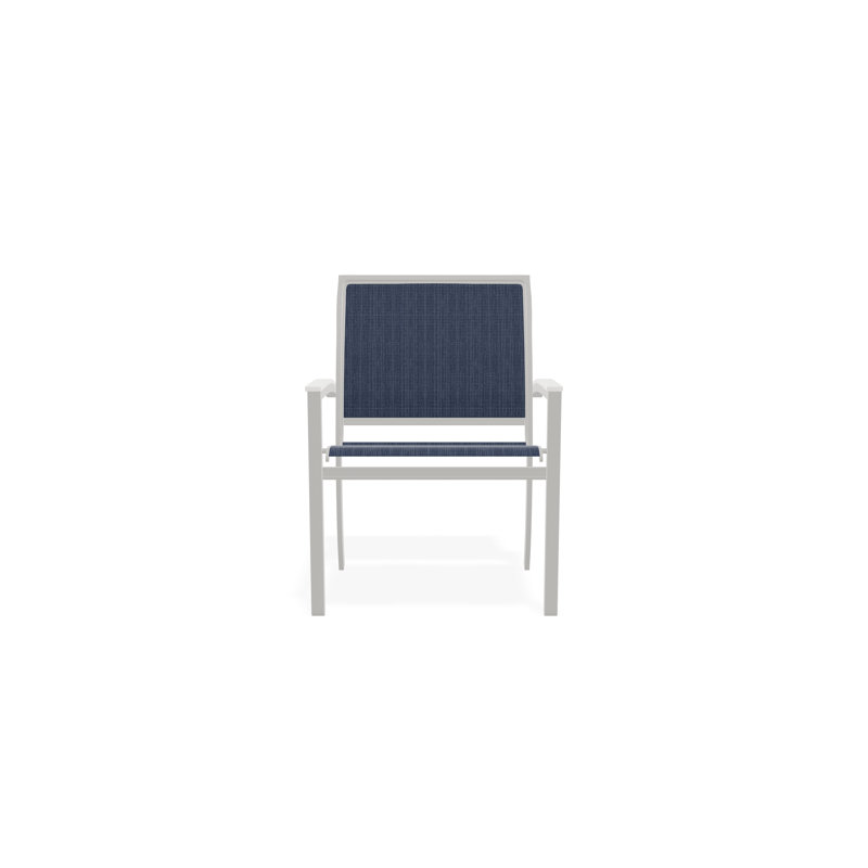 Chaise de café empilable en aluminium Bazza, Mavi, Neige