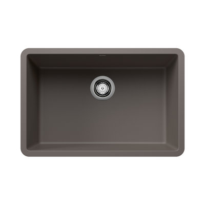 Évier de cuisine à simple cuve encastrable 27 po Precis SILGRANIT - blanc doux