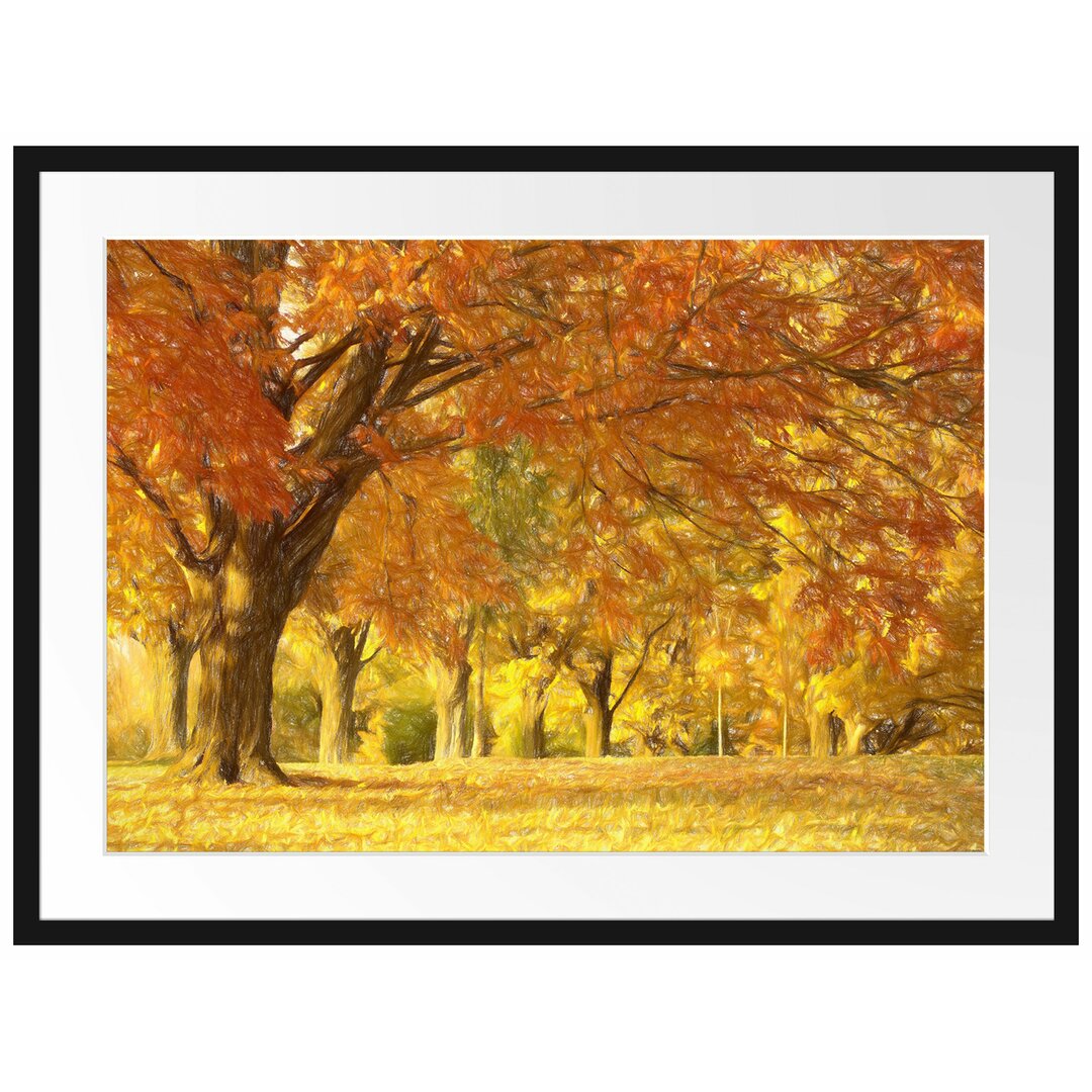 Gerahmtes Poster Schöne Herbstlandschaft