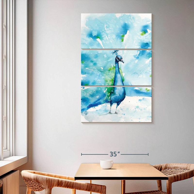 Brampt Peacocks About, 65" H x 42" W