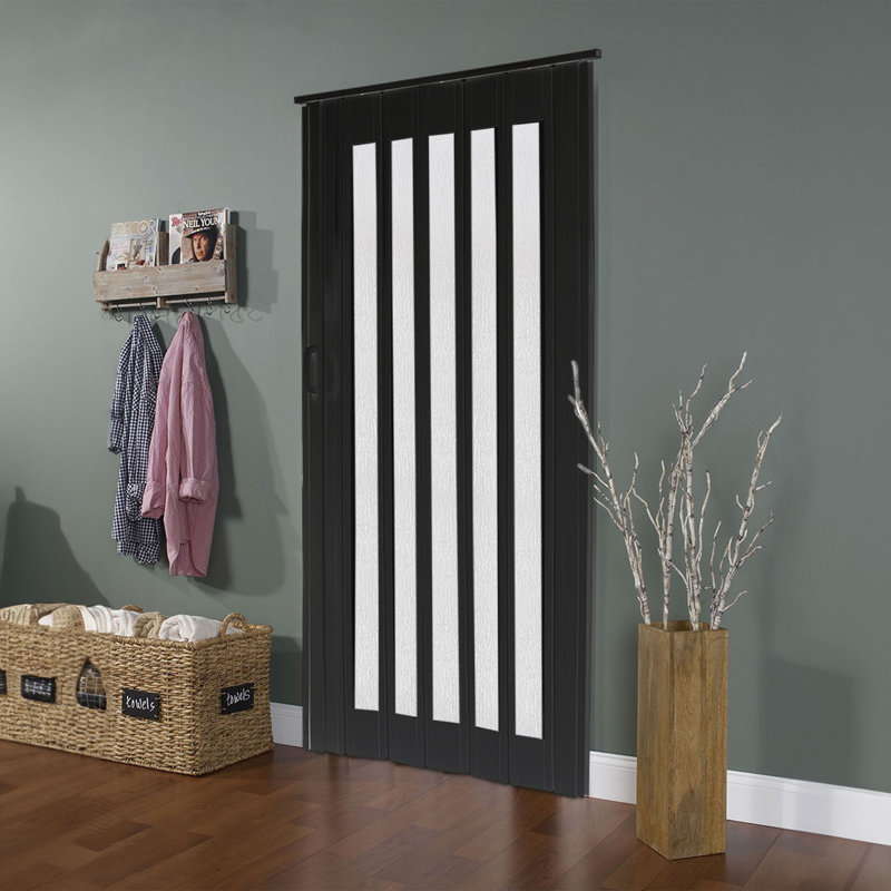 Chamberlan PVC/Vinyl Bi-Fold Doors, 87 cm x 203 cm, Walnut