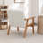 Nordic Style Solid Wood Upholstered Armchair-147186080