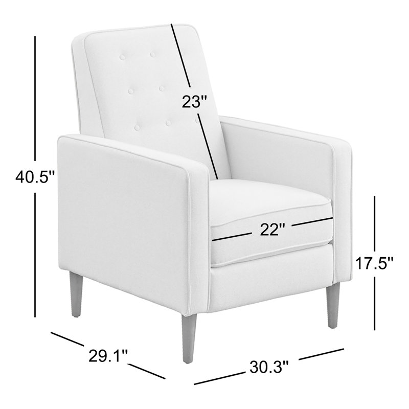 Fauteuil inclinable Gjuro, Mélange de polyester crème