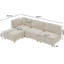 Canapé modulaire modulaire, canapé convertible avec rangement, ensemble de canapé pliant multifonctionnel en tissu, canapé 4 places (beige)