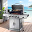 Barbecue à gaz à double usage 54,33 po en acier inoxydable