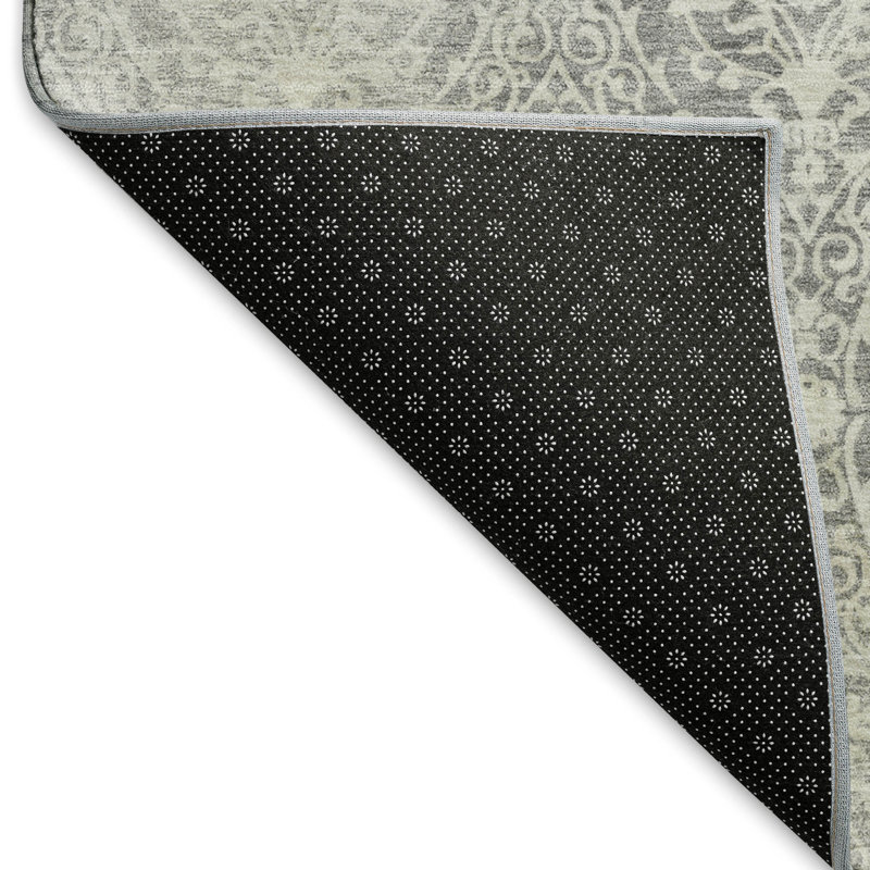 Premium Machine Washable Alvey AMF1231 Damask Rug, Rectangle 2'6" x 3'10"