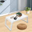 Lot de 8 supports pliables blancs pour ordinateur portable, table d'appoint multifonctionnelle pour la maison, l'école, la chambre, le canapé ou les pique-niques. Parfait pour la maison, l'école, les sorties et les pique-niques.