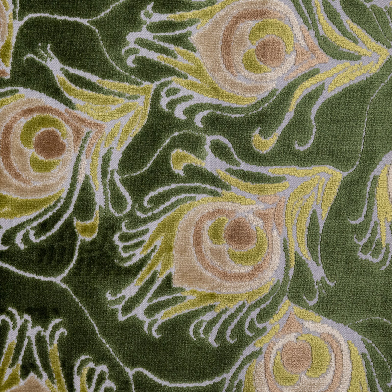 Tissu de revêtement en velours Plumage - Hawaii, Rose Tudor
