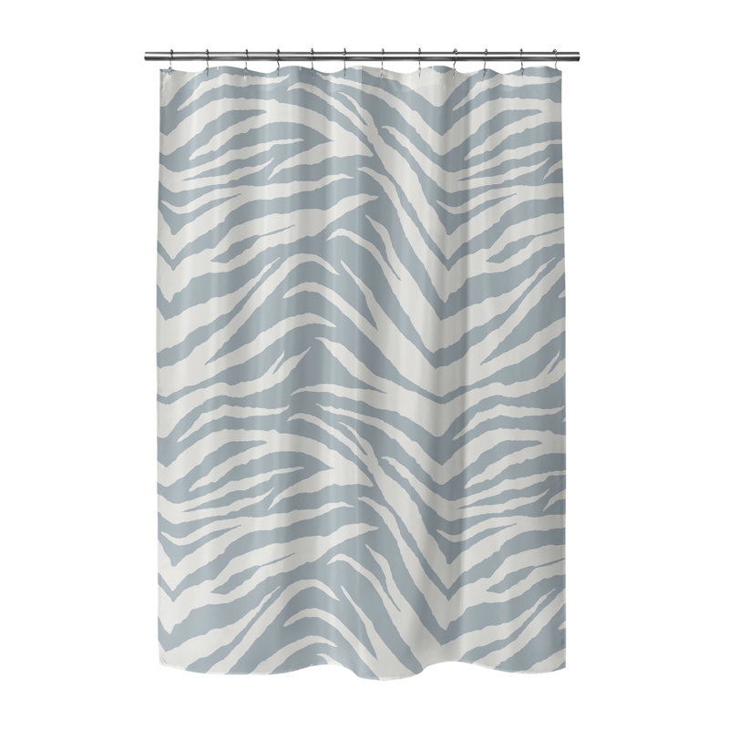 Rideau de douche ultraléger The Way, H 70 po x l 90 po, Ivoire / gris anthracite géométrique 6