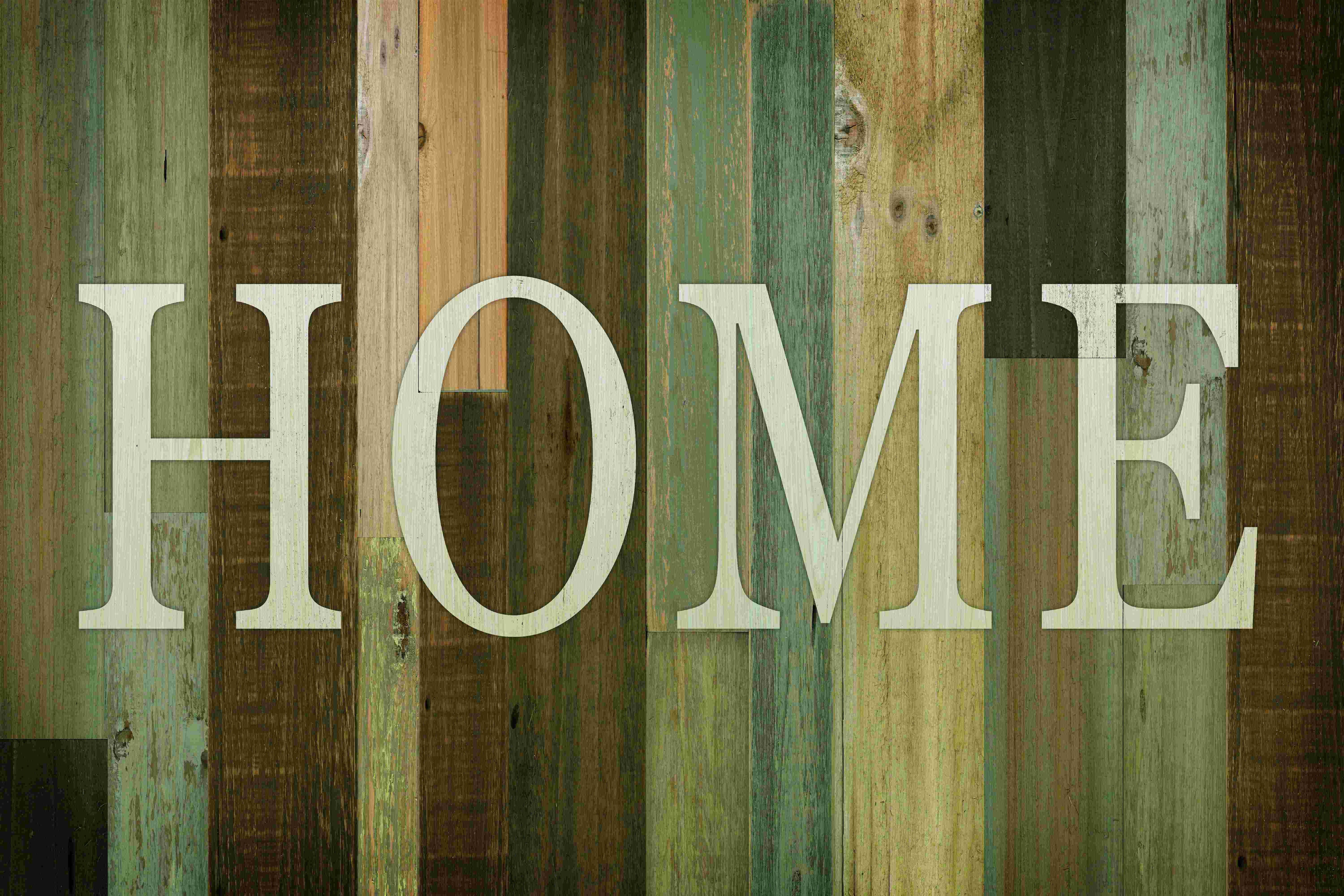 Hom Textures Gracie Oaks Wood Texture Home - Wrapped Canvas Textual Art | Wayfair