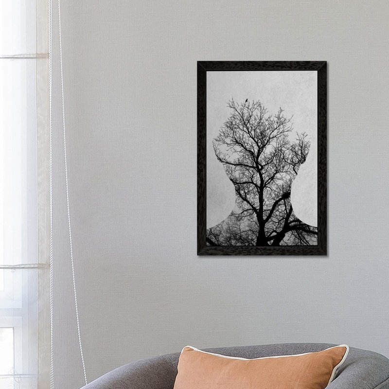 Tree Of Life by Andreas Lie - Print on Canvas, Black Floater Framed, 66.04 cm H x 45.72 cm W