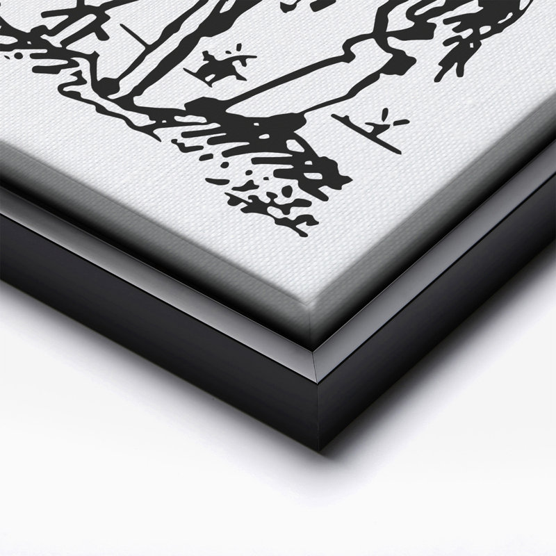 Pablo Picasso - Don Quichotte, Cadre noir, Canevas, H 12 po x l 16 po