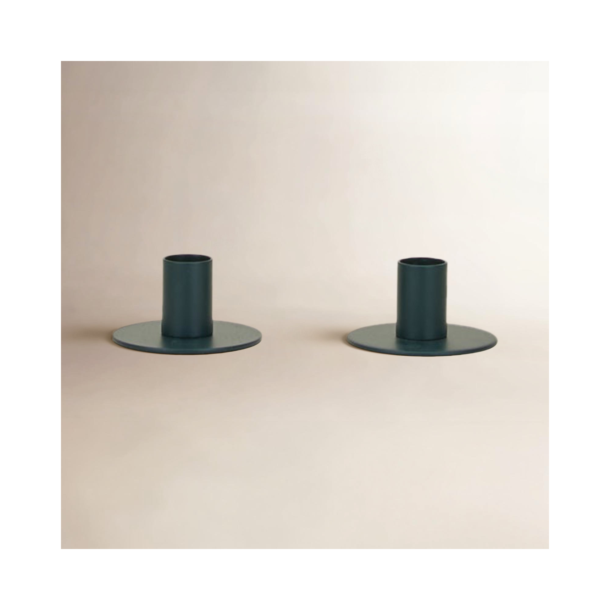 Essential 1.5'' H Stainless Steel Tabletop Candlestick, Peacock