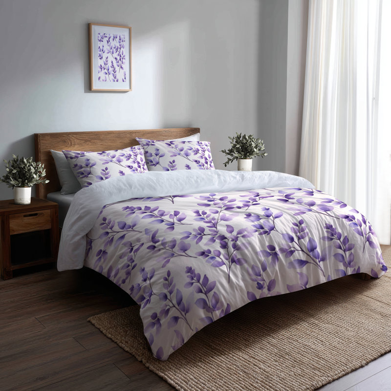 Ensemble de literie à motif abstrait 3 pièces - Housse de couette et coussin décoratif Boho