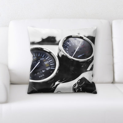 Close up of Speed Gauge Throw Pillow